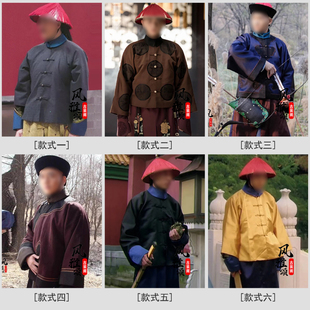 清朝御前带刀侍卫服黄袍马褂阿哥服捕快衙役官兵服小兵大内侍卫服