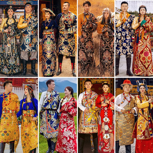 薄款男女情侣藏袍藏服藏族服装