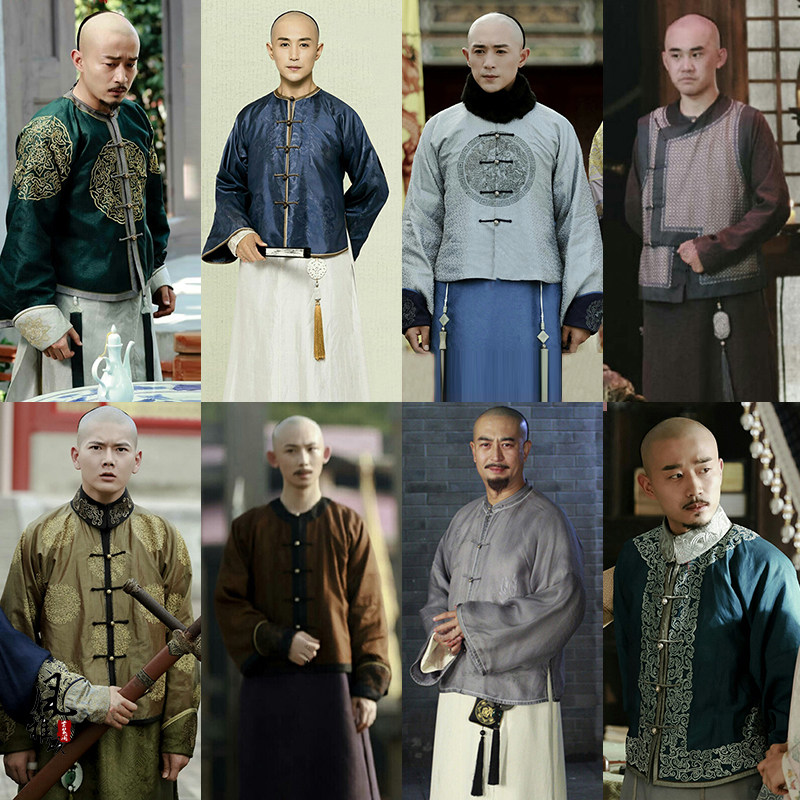 清朝男士古装富商马褂阿哥服皇帝服王爷公子古装满族贝勒服演出服