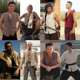 棉麻马褂农民老百姓平民土匪八路军装 民国男士 红高粱同款 影视古装