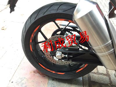 KTM 690 DUKE/摩托车钢圈贴/改装轮毂贴纸/防水反光轮框贴/非印刷