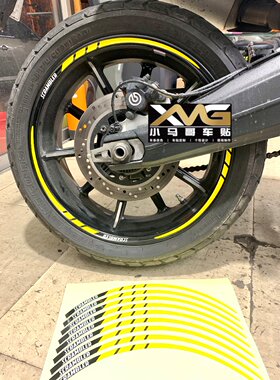 DUCATI 自游 scrambler轮框贴/杜卡迪复古摩托车钢圈贴纸/轮毂贴