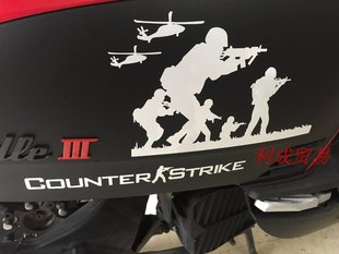 CS贴纸/反恐精英counter-strike贴花/拉花/外壳车身车贴/左右对贴