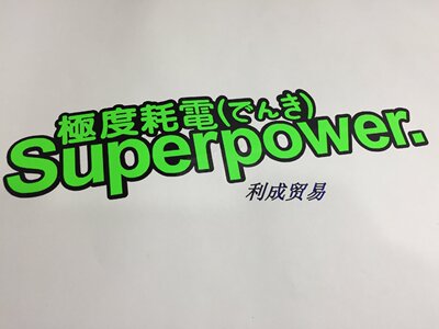 趣味文字贴纸/SuperPower极度耗电/摩托车外壳车贴/汽车车窗贴花