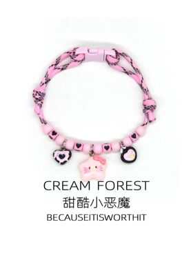 猫咪狗狗项圈项链脖圈铃铛可爱脚印简约铃铛彩色可调节项圈