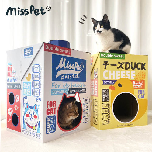MISSPET豆乳盒子磨爪猫抓板