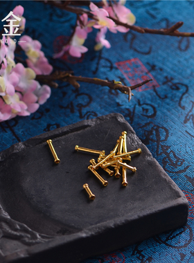 恋金 足金手工錾刻纯黄金管子手串项链隔珠手绳配饰长圆管珠