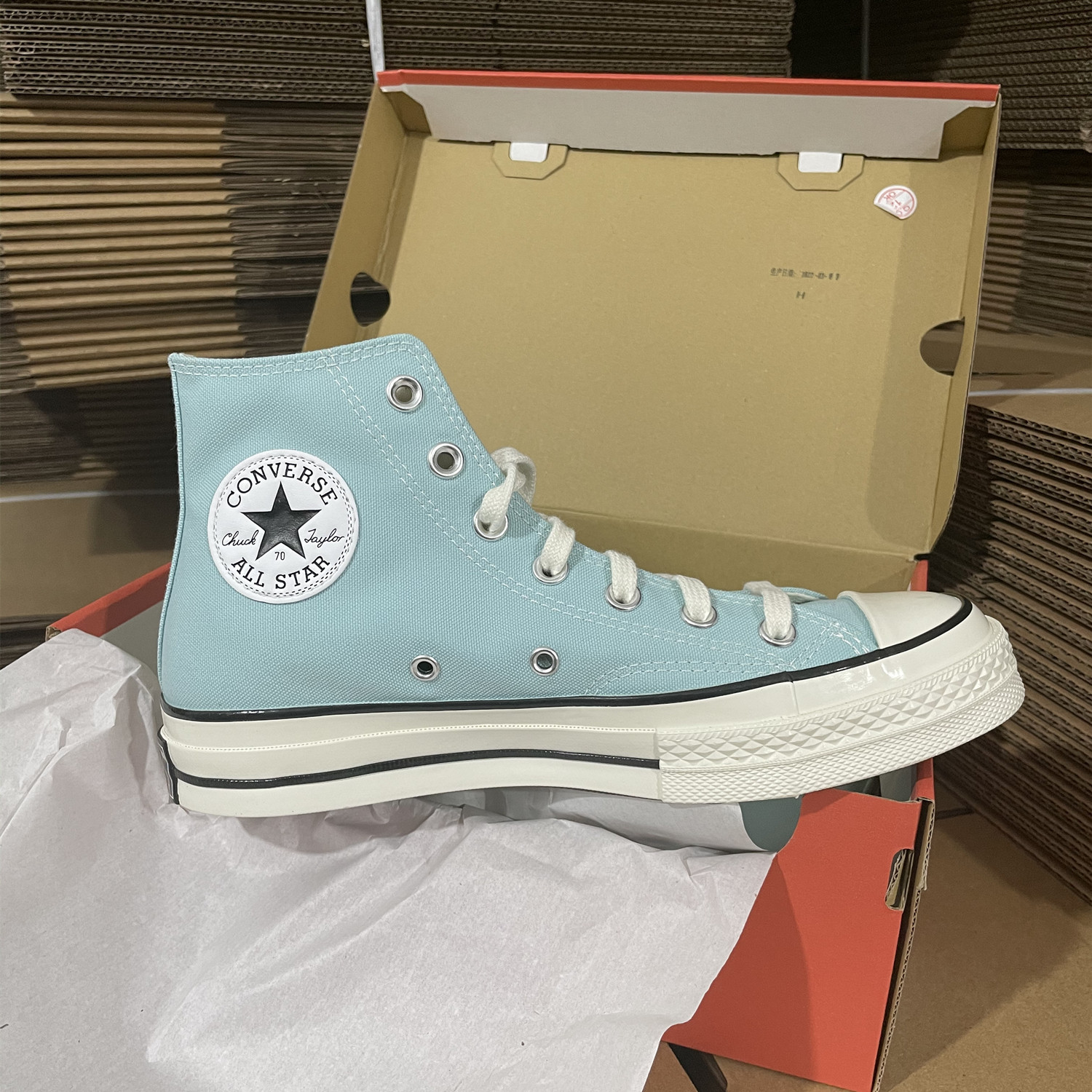 converse匡威1970s新款薄荷蓝浅军械蓝高帮女鞋帆布鞋 a00621c