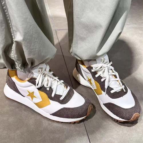 CONVERSE OMEGA TRAINER匡威复古学院拼接黄棕撞色运动鞋 A16539C