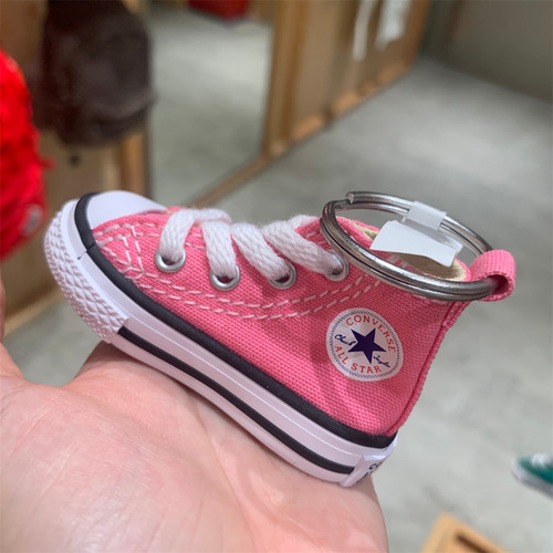 CONVERSE正品匡威经典黑色红色粉色mini迷你帆布鞋可爱挂件钥匙扣