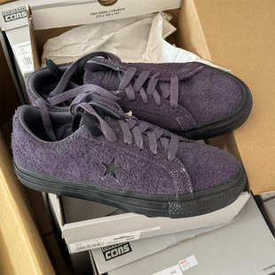 CONVERSE匡威ONE STAR PRO灰紫色翻毛皮麂皮低帮帆布鞋A04610c