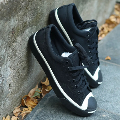 CONVERSE JACK PURCELL 匡威黑武士开口笑 低帮休闲帆布鞋A16766C