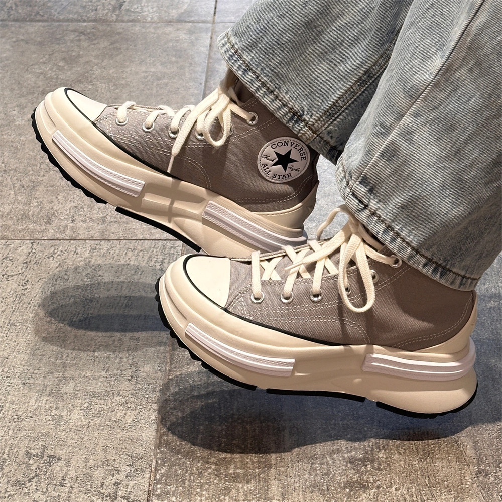 converse正品匡威runstar水泥灰梨花灰高帮夹心厚底增高A06503c