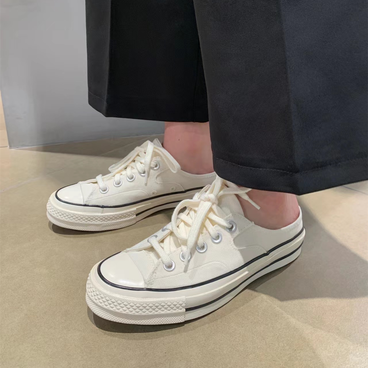 Converse匡威夏日懒人半拖帆布鞋