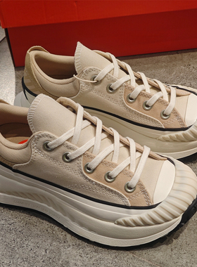 CONVERSE匡威1970S AT-CX燕麦奶机能饼干低帮厚底帆布鞋A08753c