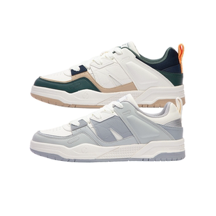 361度男士透气板鞋新品2024春季舒适革面运动鞋361男子百搭休闲鞋