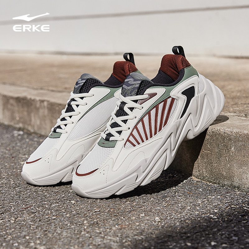 鸿星尔克2026春夏男鞋老爹鞋春秋新款透气减震运动鞋网面休闲鞋男
