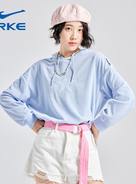 女erke/鸿星尔克连帽卫衣