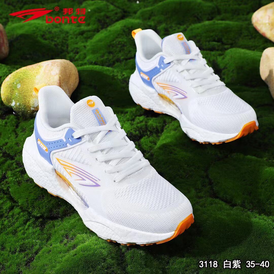 邦特女鞋春季轻便爆米花运动鞋女情侣款竞速超轻减震专业跑步鞋男