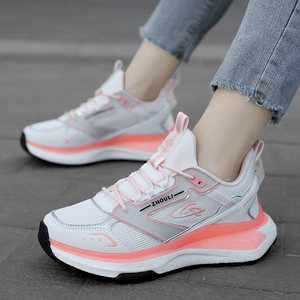 宙力女鞋运动鞋女款2026新款春秋网面透气跑步鞋减震轻便跑鞋子女