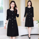 十三行爆款 场合显瘦打底裙子 高端黑色小香风正式 连衣裙女秋季 新款
