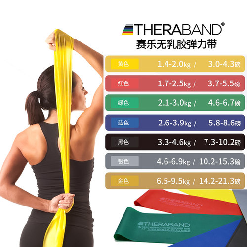 TheraBand无乳胶赛乐弹力带康复