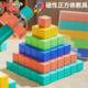 磁性小正方体积木数学教具六面磁力小方块小学四年级方位观察学具