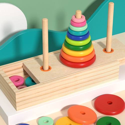 木制益智比赛专用小学生汉诺塔