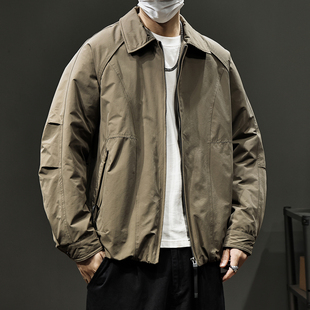 拉链外套潮流百搭保暖机车痞帅夹克 风翻领羽绒服男士 2025冬季 工装