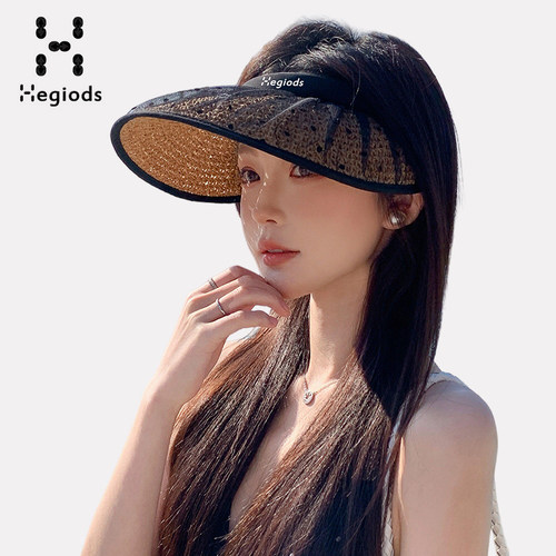 火柴棍拓途空顶防晒可折叠草帽女
