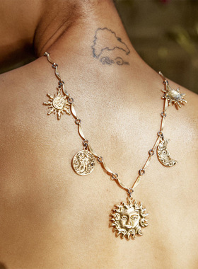 欧美复古冷淡风金属项链