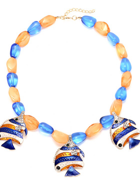 欧美夏日设计感小众串珠项链