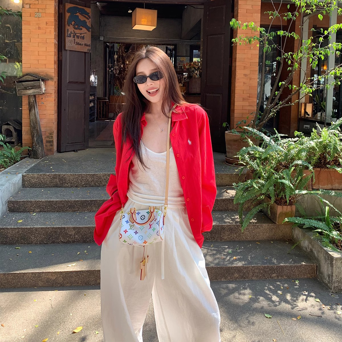 100%棉长袖衬衫女防晒休闲衬衣