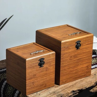 散茶仿竹木艺200g或357g桶一提七子饼普洱茶福鼎白茶包装盒礼品盒