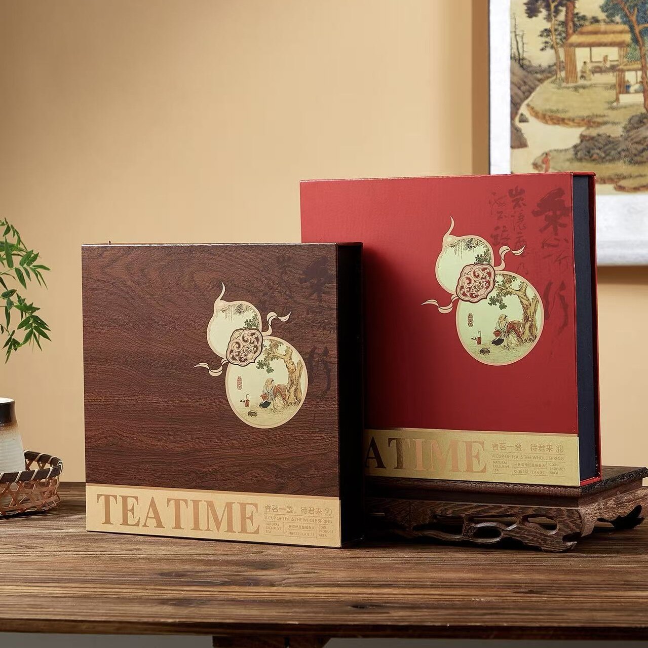 普洱茶包装盒福鼎白茶单饼盒357克普洱茶盒350克白茶饼礼盒空盒子