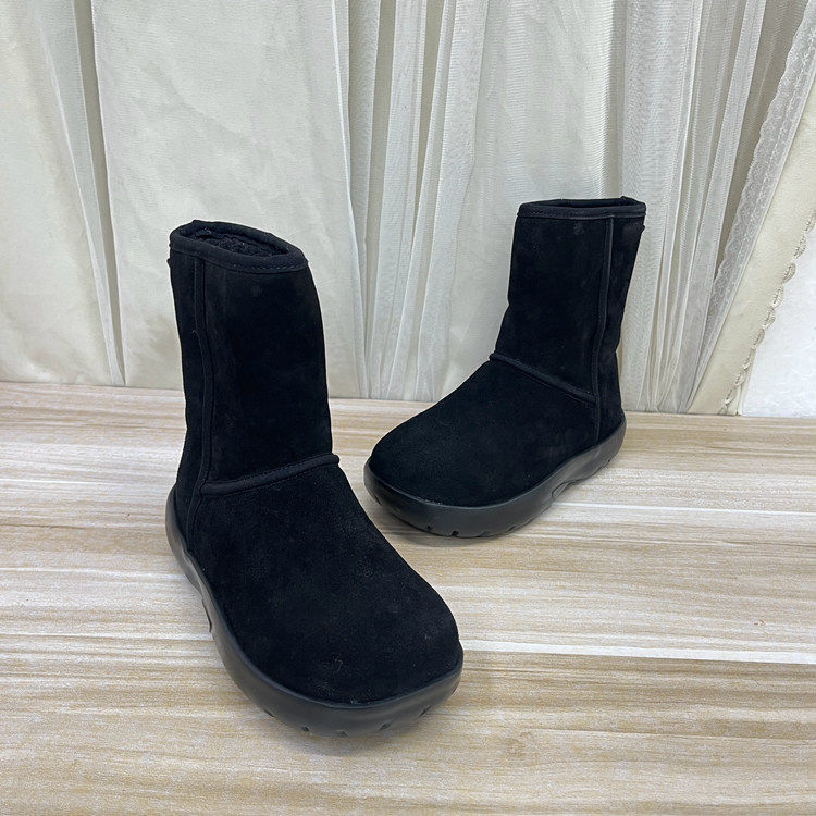 圆头纯色套筒保暖通勤百搭雪地靴