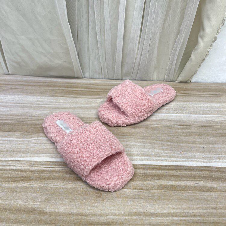 Lady Shoes外贸原单圆头平底毛毛拖鞋简约时尚新款舒适休闲百搭,女鞋,毛毛鞋,淘宝优惠券,粉丝福利购,淘宝优惠卷