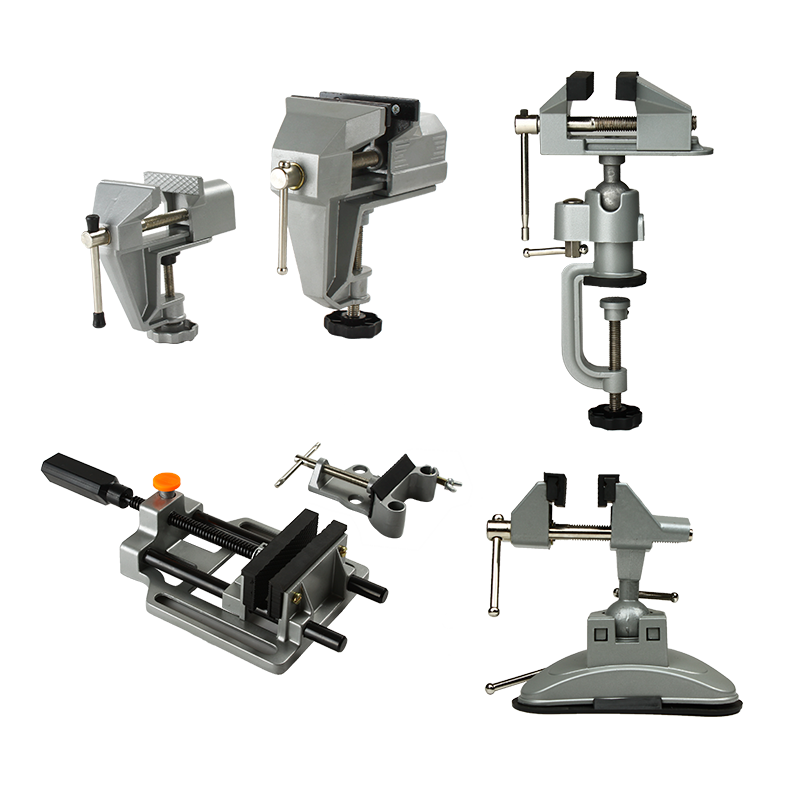 赛科精密台虎钳小型迷你工作台木工万向支架吸盘台钳铝合金桌虎钳