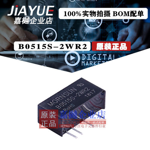 B0515S-2WR2，2W定压输入隔离非稳压正负双路/单路输出，门市现货