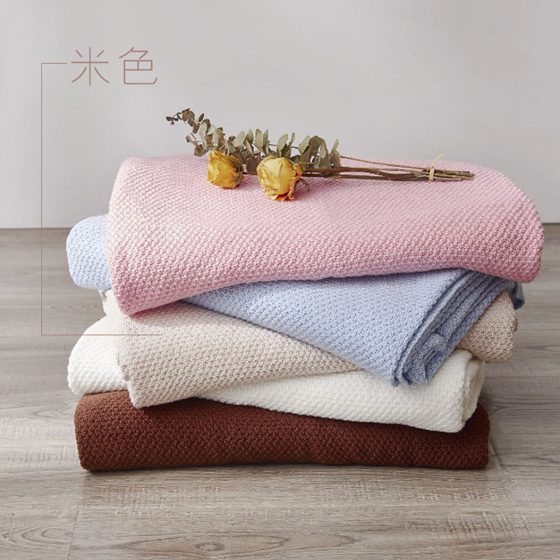 儿童宝宝全棉针织毛毯 新生儿摄影背景布 满月百天拍照垫子道具