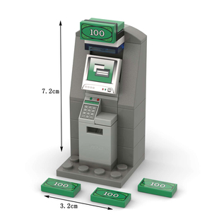 适用le高小颗粒ATM银行取款机提款机街景小场景拼装积木玩具42157