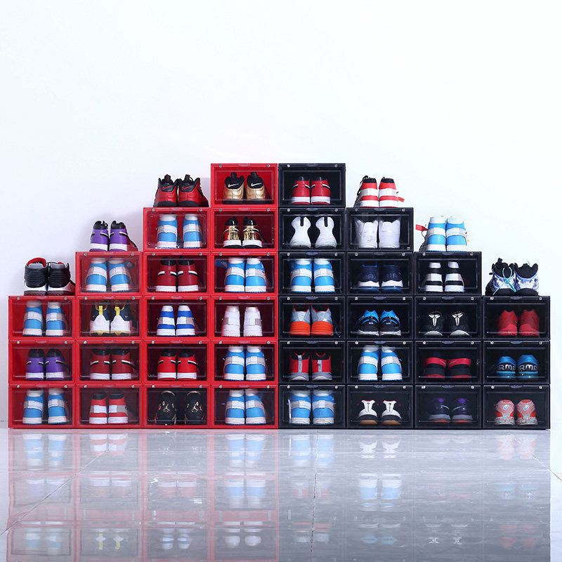 Monica satisfied aj Magnetic attraction shoe box Gym shoes storage box shoe rack High-end Exhibition Oxidation Plastic shoesin the Residential furniture , Shelf , Shoe  category - from Buy2taobao.com to provide professional Taobao agent buy service