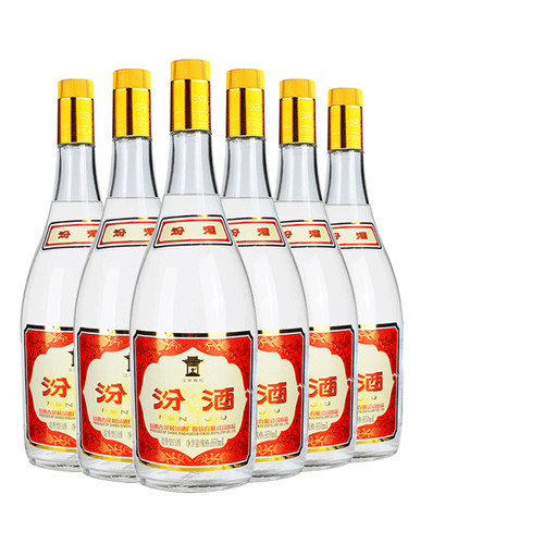 汾酒55度950ml大黄盖汾白酒6瓶