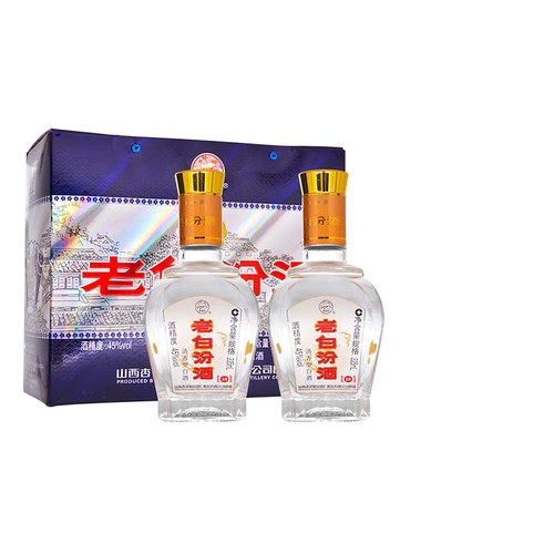 水晶老白汾酒2瓶礼盒装