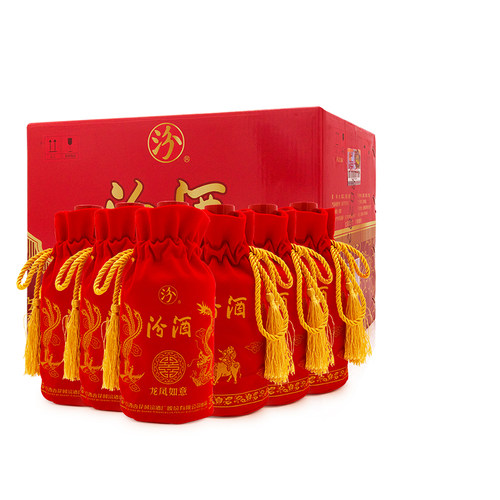 6瓶装 婚宴白酒  带礼品袋