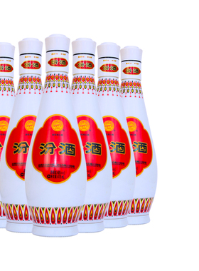 杏花村汾酒48度乳玻汾酒475mlX6乳白汾清香型国产白酒6瓶装