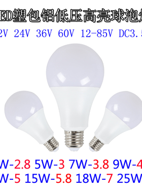 led低压球泡灯DCAC12v24v36v48v60v煤矿井下照明渔船舶交直流灯泡