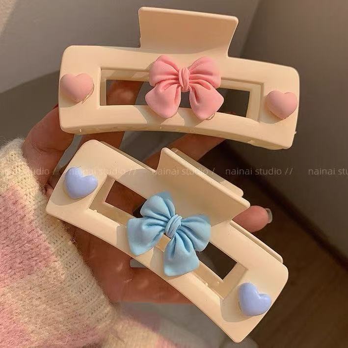 可爱蝴蝶结爱心发夹女2025新款