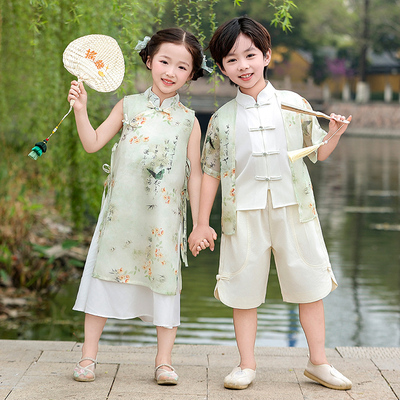 汉服女童2025新款夏季公主旗袍裙