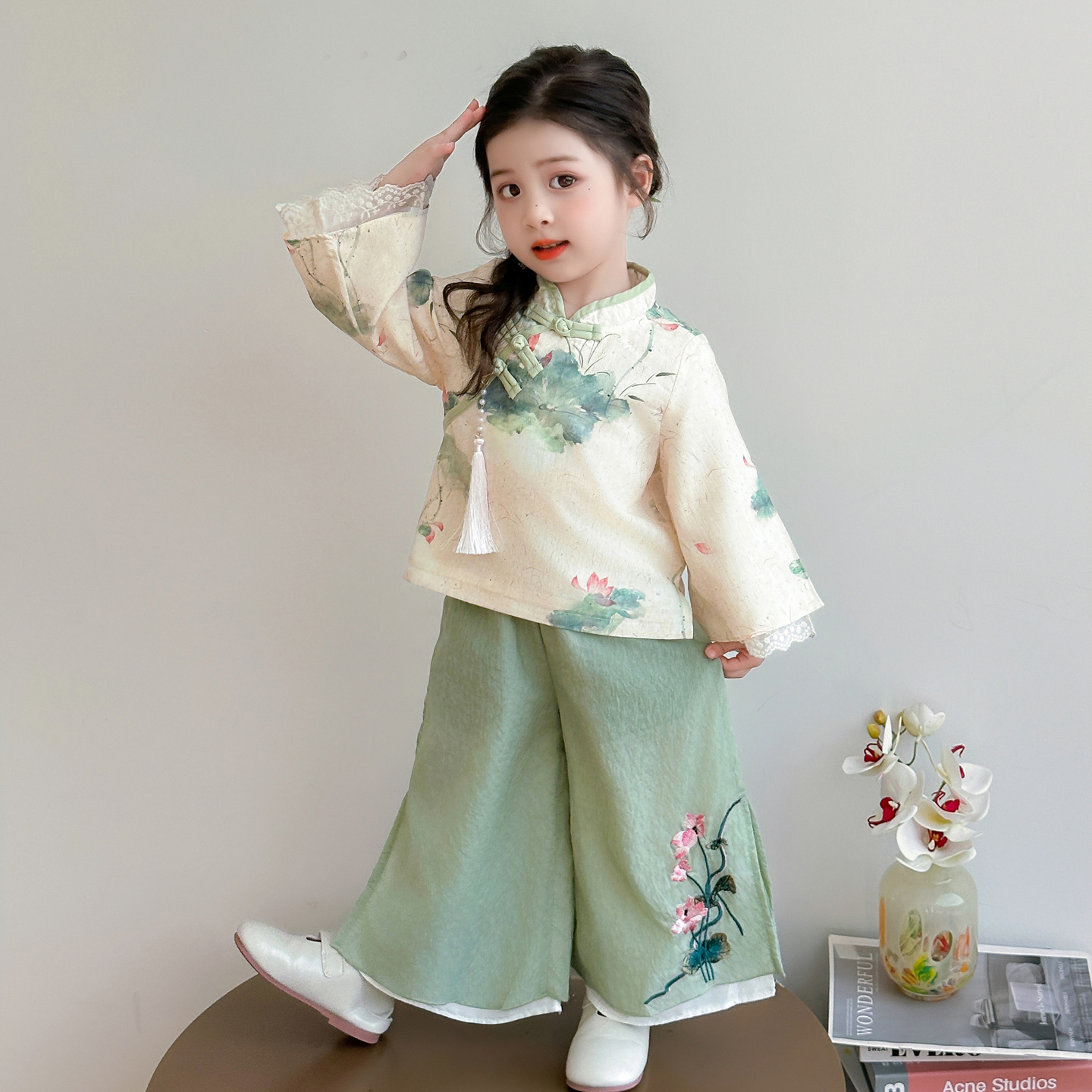 汉服女童2025新款春秋新中式古风超仙公主长袖套装儿童女宝宝唐装